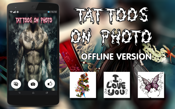 「Tattoo My Photo Editor 2.0」のスクリーンショット 1枚目