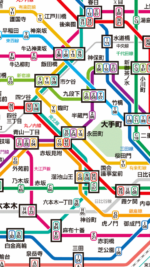 「東京地下鉄路線図」のスクリーンショット 2枚目