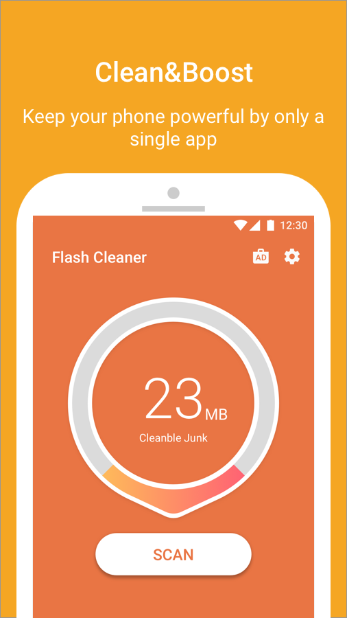 「Flash Cleaner-Booster,Junk Cleaner & Battery Saver」のスクリーンショット 2枚目