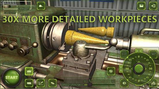 「Lathe Machine 3D:フライス盤・旋盤加工シミュレーションゲーム」のスクリーンショット 2枚目