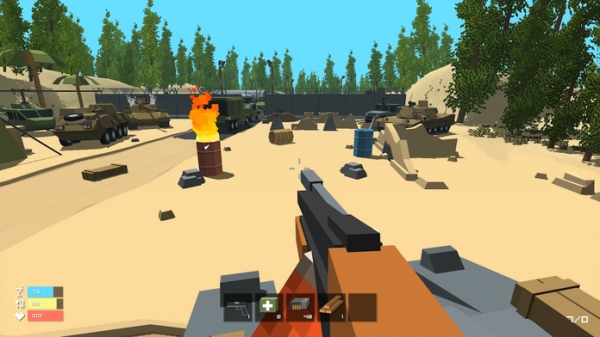 「Lurker Pixel Battle Royal - Shooter Survival Multiplayer Mini Block Game」のスクリーンショット 1枚目
