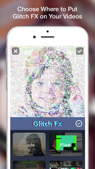 「Glitch Art - Artistic Video Glitching Effects Editor for Instagram and Glitche」のスクリーンショット 3枚目