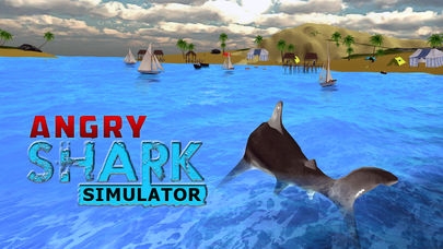 「怒っているシャークアタックシミュレータ - キラー捕食シミュレーションゲーム」のスクリーンショット 1枚目