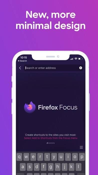 「Firefox Focus: プライバシーブラウザー」のスクリーンショット 1枚目