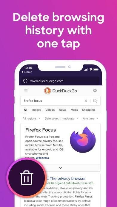 「Firefox Focus: プライバシーブラウザー」のスクリーンショット 2枚目