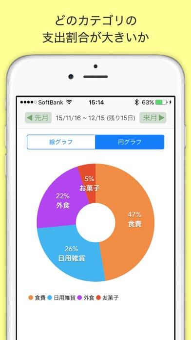 「袋分家計簿 : 簡単人気の家計簿アプリ」のスクリーンショット 2枚目