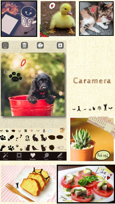 「Caramera -雑貨系写真加工アプリ- 無料」のスクリーンショット 1枚目