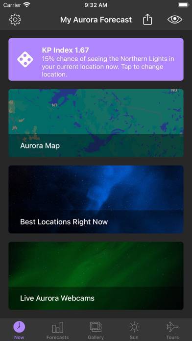 「My Aurora Forecast & Alerts」のスクリーンショット 1枚目