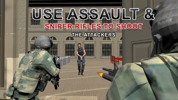 「陸軍シューター社長の救助 - 極端な射撃シミュレーターのゲーム」のスクリーンショット 1枚目