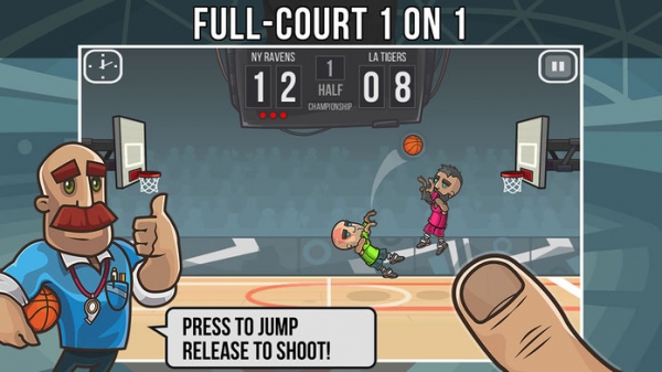 「Basketball Battle - Arcade Hoops Game (Full Court)」のスクリーンショット 1枚目