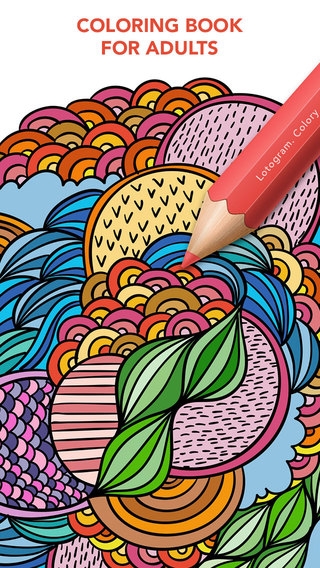 「Colory: Adult Coloring Book for Free」のスクリーンショット 1枚目