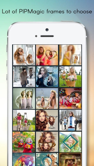 「PIP Magic - selfie cam with collage frame maker」のスクリーンショット 2枚目