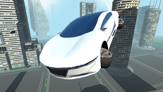 「Futuristic Flying Car Driving Simulator Free: Extreme Airplane Flight Pilot」のスクリーンショット 1枚目