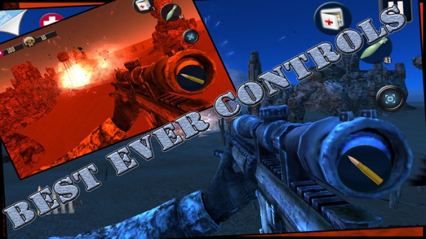 「砂漠の狙撃兵シューター3D - 実際の撮影体験：フル無料ゲーム」のスクリーンショット 2枚目