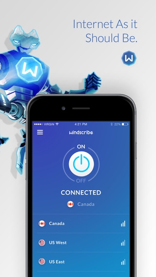 「Windscribe – Free VPN That Actually Works」のスクリーンショット 1枚目