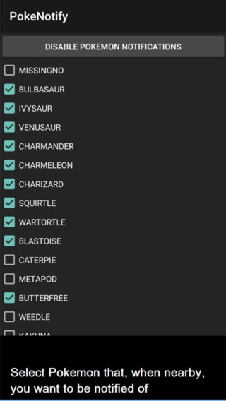 「Notifications for Pokemon Go !」のスクリーンショット 3枚目