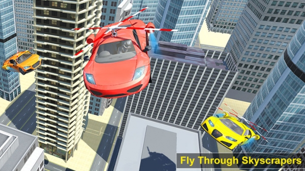 「フライングヘリコプターカーシミュレーター - 未来オートパイロット車のフライトをお楽しみください」のスクリーンショット 2枚目
