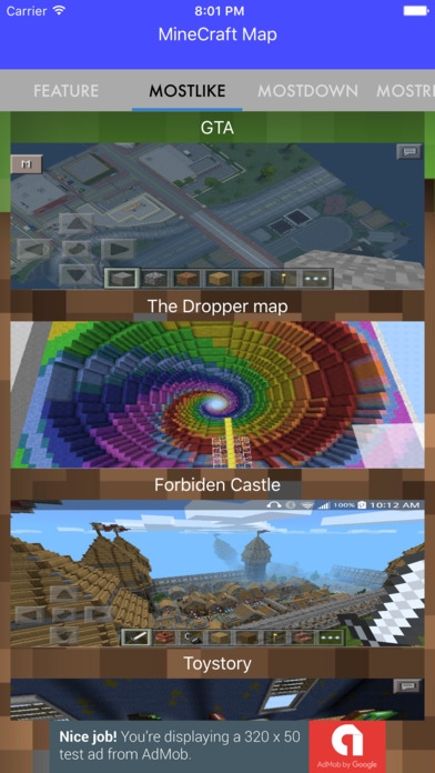 「Minemaps for Minecraft PE - Best Download Free Maps for Pocket Edition」のスクリーンショット 1枚目