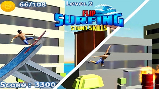 「Flip Surfing Stunt Skills -Free Surfer Diving Game」のスクリーンショット 3枚目