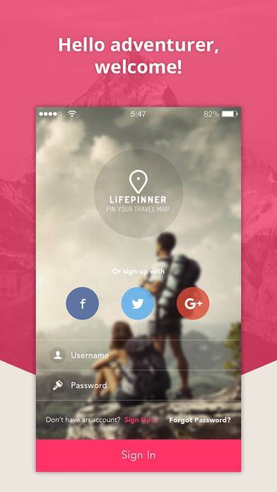 「LifePinner - Pin Your Travel Map」のスクリーンショット 1枚目