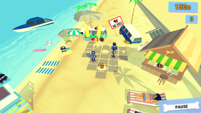 「Party Pugs: Beach Puzzle GO!」のスクリーンショット 2枚目