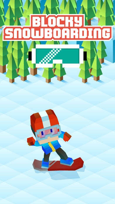 「Blocky Snowboarding」のスクリーンショット 1枚目