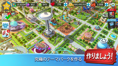 「RollerCoaster Tycoon® Touch™」のスクリーンショット 1枚目