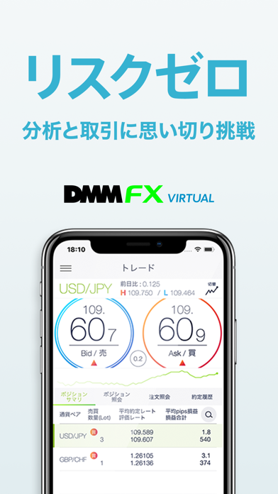 「DMM FX バーチャル - 初心者向け FX デモアプリ」のスクリーンショット 3枚目