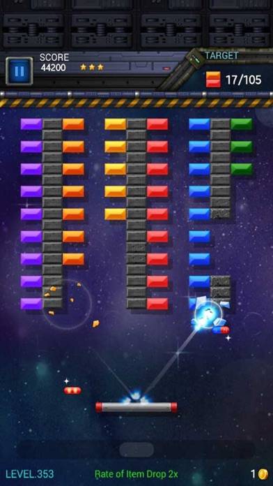 「ブロック崩しスター: スペースキング」のスクリーンショット 1枚目