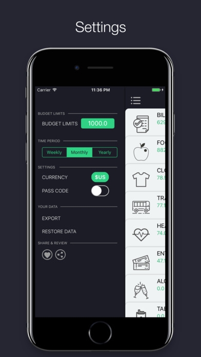 「Spending Tracker : 予算を追跡し、お金を節約する」のスクリーンショット 3枚目