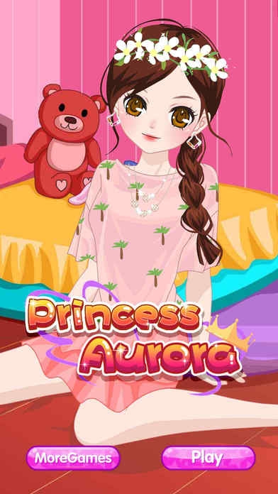 「Princess Aurora - Makeup Dressup Games」のスクリーンショット 1枚目