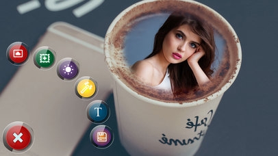 「Coffee Cup Frames - Coffee Mug Photo Frame Editor」のスクリーンショット 1枚目