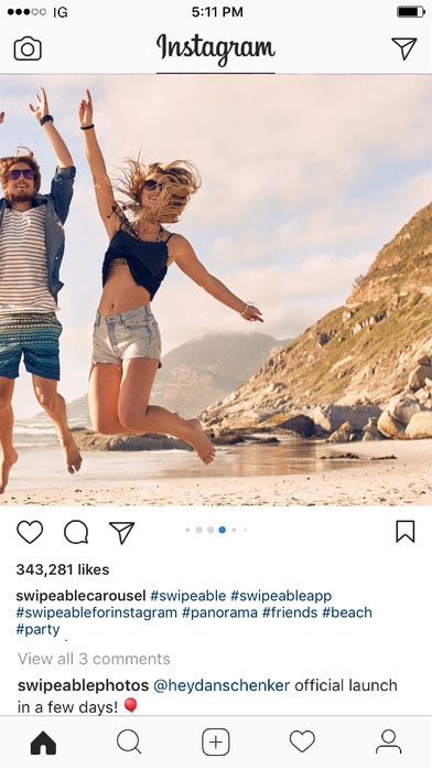 「Swipeable for Instagram」のスクリーンショット 3枚目