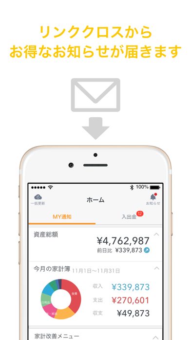「リンククロス 家計簿」のスクリーンショット 3枚目