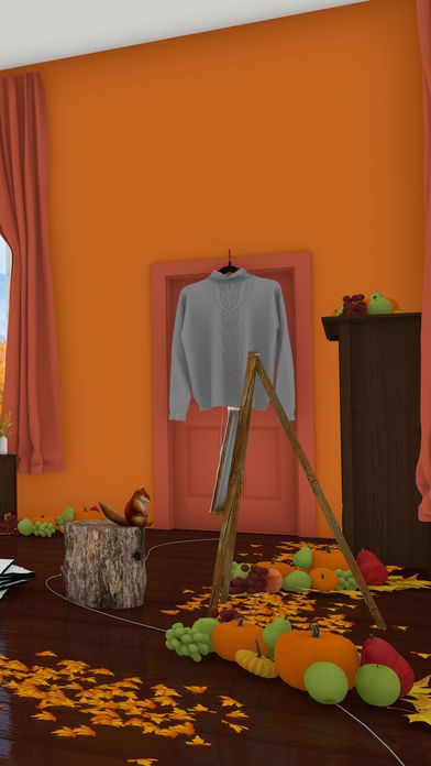 「脱出ゲーム Autumn 紅葉とキノコとリスの家」のスクリーンショット 3枚目