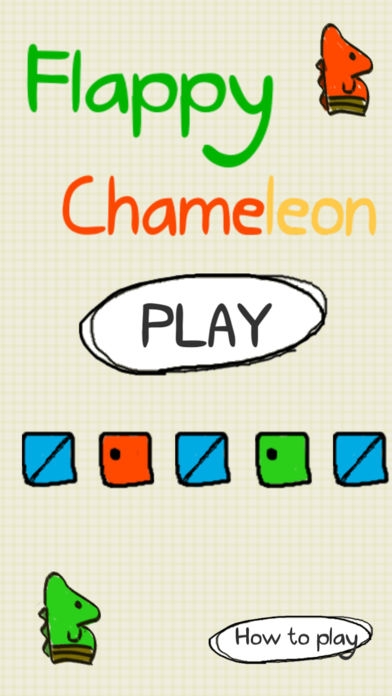 「Flappy Chameleon」のスクリーンショット 1枚目