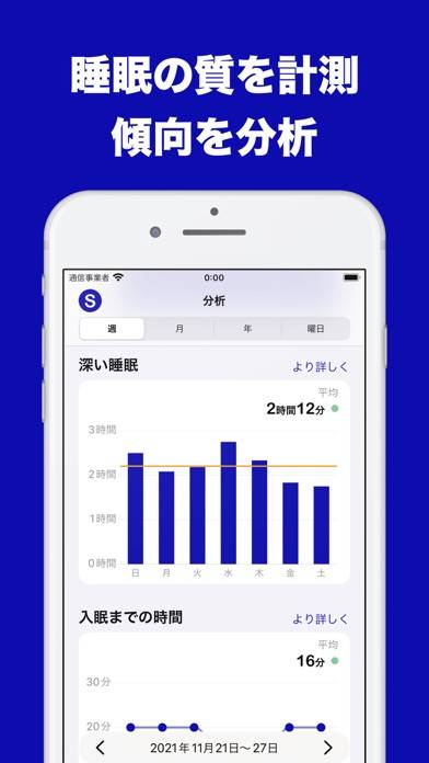 「Somnus/ソムナス-睡眠の質といびきを計測するアプリ」のスクリーンショット 2枚目
