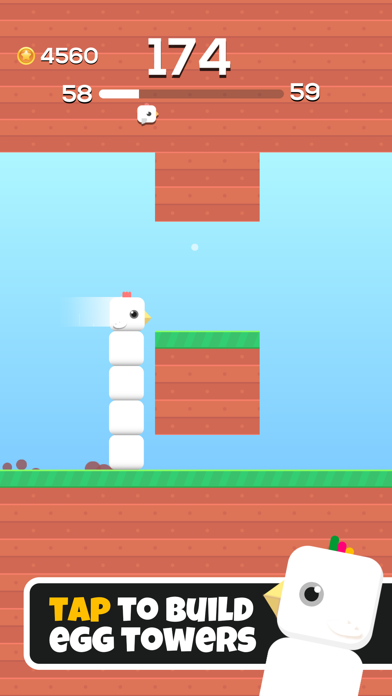 「Square Bird - Flappy Chicken」のスクリーンショット 1枚目