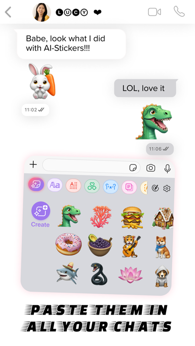 「Fonts - AI Stickers」のスクリーンショット 3枚目