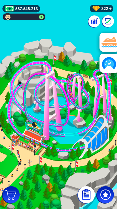 「Idle Theme Park - Tycoon Game」のスクリーンショット 1枚目