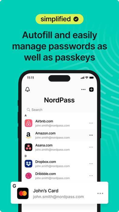 「NordPass® パスワードマネージャー：パスワード管理」のスクリーンショット 3枚目