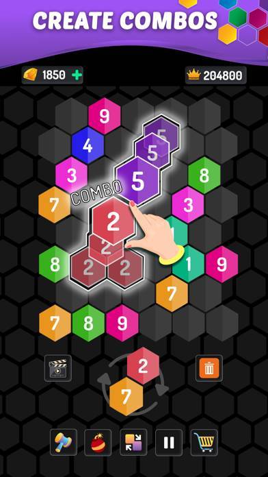 「Merge Hexa: Number Puzzle Game」のスクリーンショット 3枚目