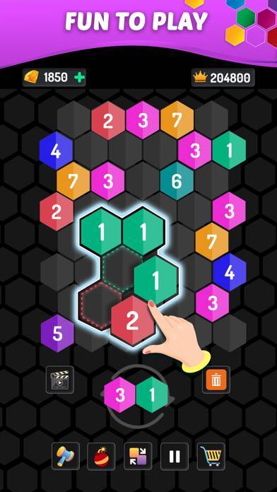 「Merge Hexa: Number Puzzle Game」のスクリーンショット 1枚目