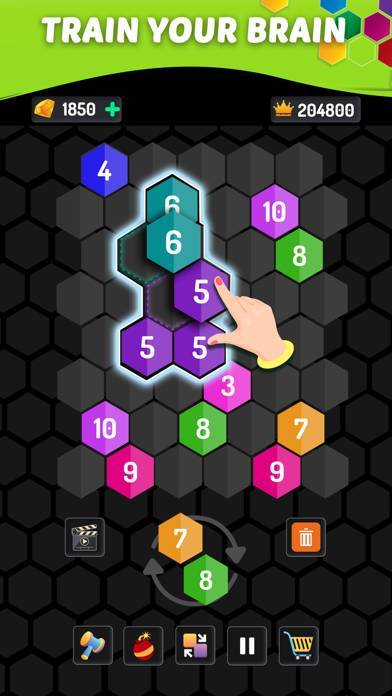 「Merge Hexa: Number Puzzle Game」のスクリーンショット 2枚目