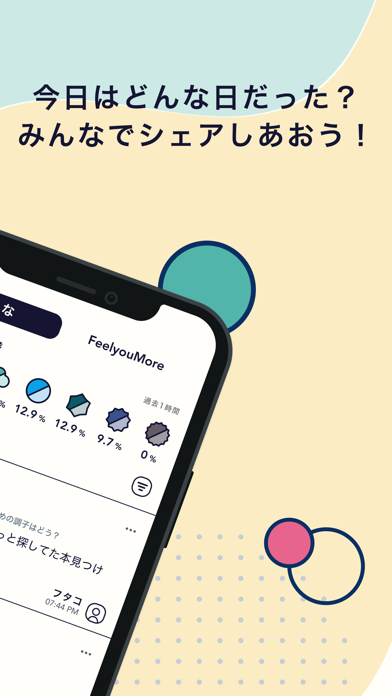 「Feelyou: 幸せとセルフケアのための感情日記」のスクリーンショット 2枚目