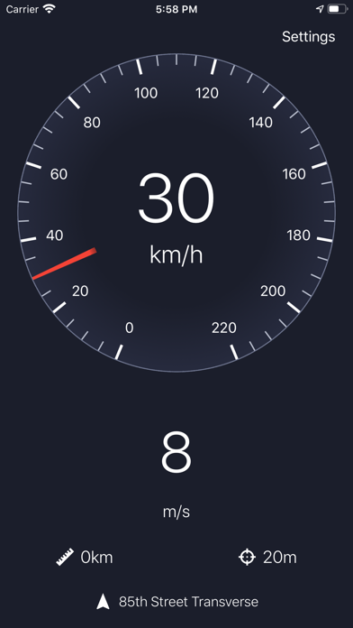 「GPS Speedometer・Speed Tracker」のスクリーンショット 1枚目