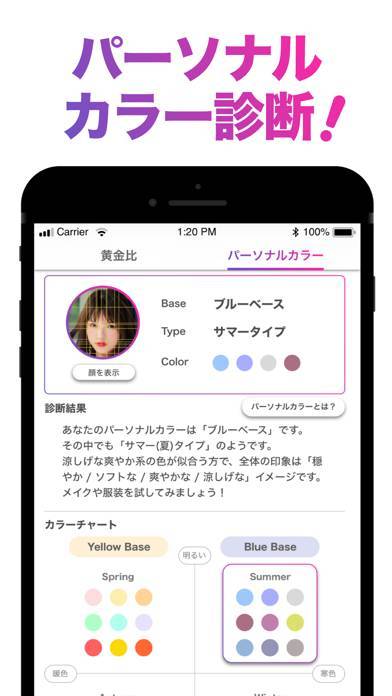 すぐわかる 顔のバランスを点数で採点 顔診断アプリ Facescore Appliv