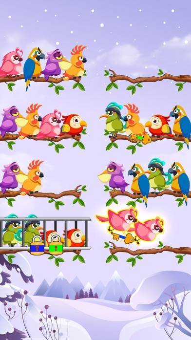 「鳥の色のパズルを並べ替える」のスクリーンショット 1枚目