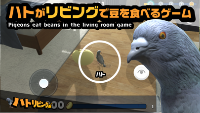「ハトリビング｜鳩がリビングで豆を食べるゲーム」のスクリーンショット 1枚目