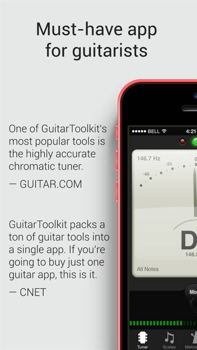 「GuitarToolkit - tuner, metronome, chords & scales」のスクリーンショット 1枚目